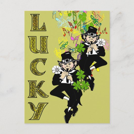 Lucky Leprechaun Briefkaart (Voorkant)