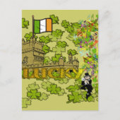 Lucky Leprechaun en Zijn Irish Castle Briefkaart (Voorkant)