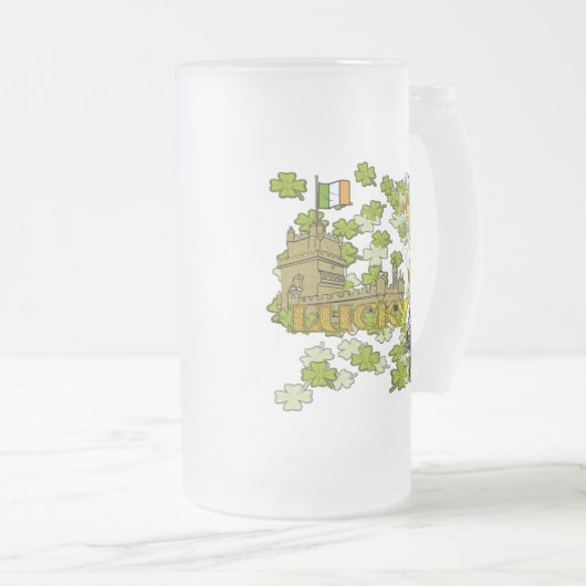 Lucky Leprechaun en Zijn Irish Castle Matglas Bierpul (Voorkant rechts)