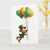 Lucky Leprechaun Fun Time Card Kaart (Gele Bloem)