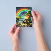 Lucky Leprechaun Gold Rainbow St Patrick's Day Flyer (Hand)