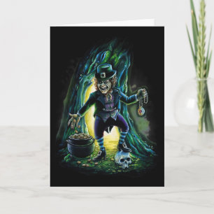 Lucky Leprechaun Grappige St. Patricks Dag Horror Kaart