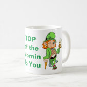 Lucky Leprechaun Haut de la Mug de café Mornin (Devant droit)