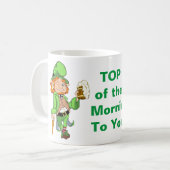 Lucky Leprechaun Haut de la Mug de café Mornin (Devant gauche)