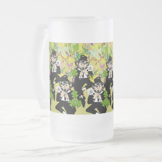 Lucky Leprechaun Matglas Bierpul (Voorkant links)