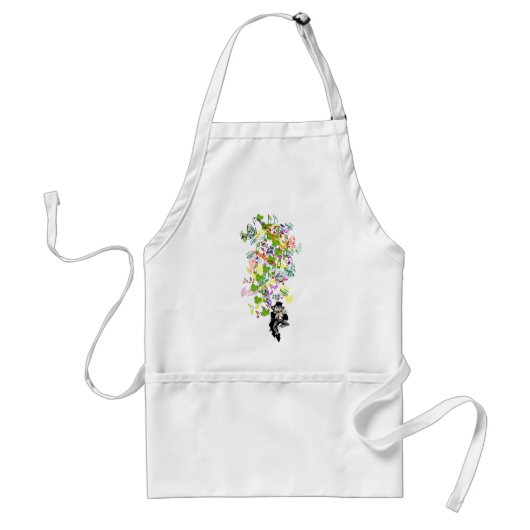 Lucky Leprechaun met shamrocks Standaard Schort (Voorkant)