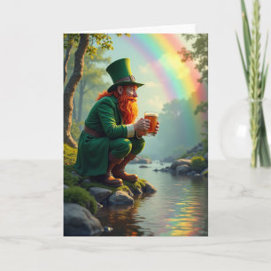 Lucky Leprechaun Regenboog Dag Kaart