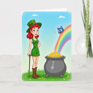 Lucky Leprechaun Regenboogkaart Kaart