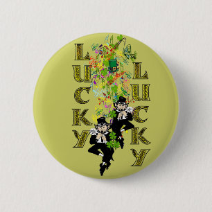 Lucky Leprechaun Ronde Button 5,7 Cm
