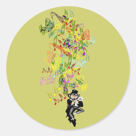 Lucky Leprechaun Ronde Sticker (Voorkant)