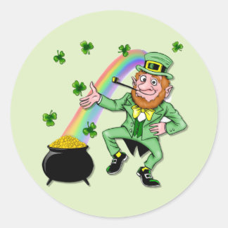 Lucky Leprechaun Ronde Sticker