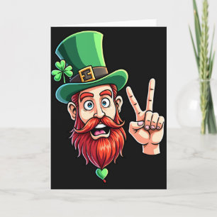 Lucky Leprechaun Smile Kunstkaart Kaart