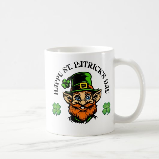 Lucky Leprechaun St. Patrick's Day Koffiemok (Rechts)