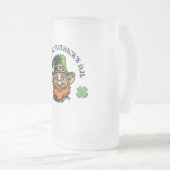 Lucky Leprechaun St. Patrick's Day Matglas Bierpul (Voorkant rechts)