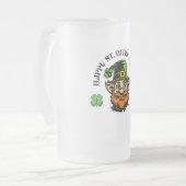 Lucky Leprechaun St. Patrick's Day Matglas Bierpul (Voorkant links)