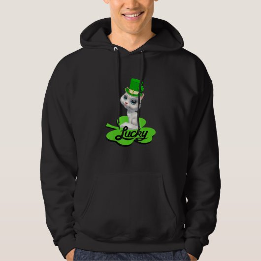 Lucky Leprechaun verkondigt sint patricks day sham Hoodie (Voorkant)