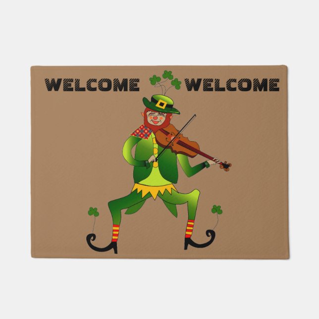 Lucky Leprechaun Welkom Doormat Deurmat (Voorkant)