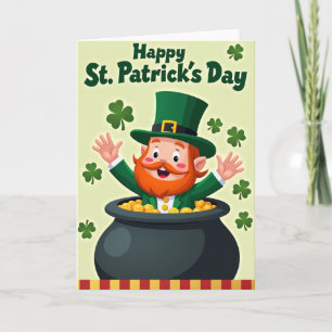 Lucky Leprechaun Wenskaart Kaart