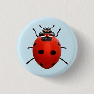 Lucky Lieveheersbeestje Ronde Button 3,2 Cm