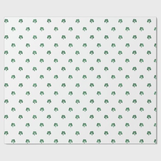 Lucky Little Four Leaf Clovers Saint Patricks Day Cadeaupapier (Vlak)
