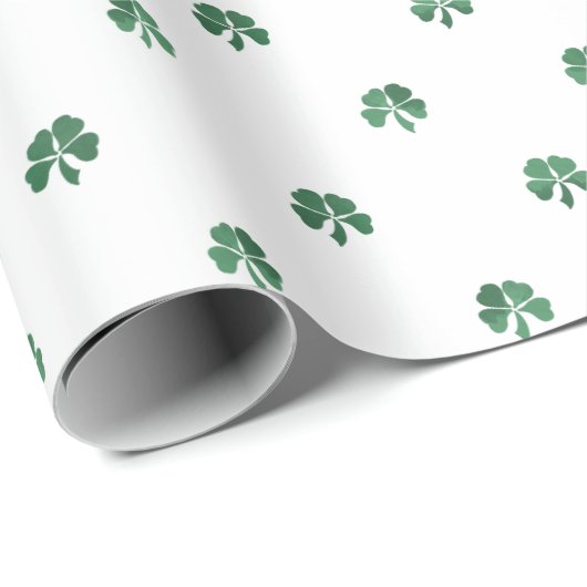 Lucky Little Four Leaf Clovers Saint Patricks Day Cadeaupapier (Rol Hoek)