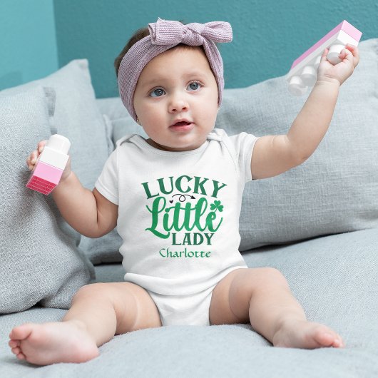 Lucky Little Lady St. Patricks Day Persoonlijk Romper