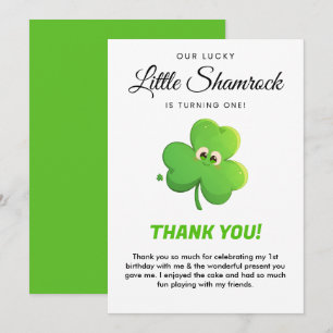 Lucky Little Shamrock 1e verjaardag Kaart