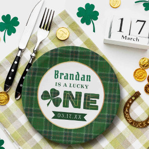 Lucky Little Shamrock 1st Birthday Party Papieren Bordje