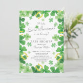 Lucky Little Shamrock Baby shower Invitation (Debout devant)
