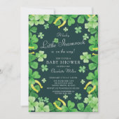 Lucky Little Shamrock Baby shower Invitation (Devant)