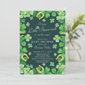 Lucky Little Shamrock Baby shower Invitation (Debout devant)