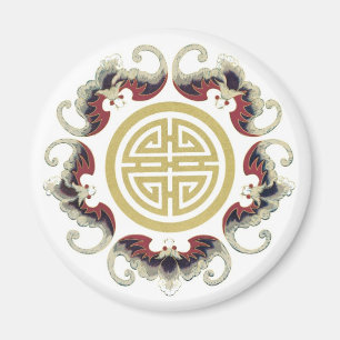 Lucky Longevity Chinese Charm Magneet