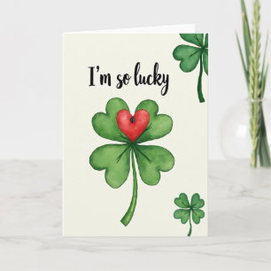 Lucky Love Glitter Textuurkaart Kaart