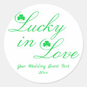 Lucky Love Ronde Sticker (Voorkant)