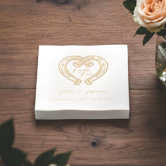 Lucky Love Rustic Western Horseshoe Heart Wedding