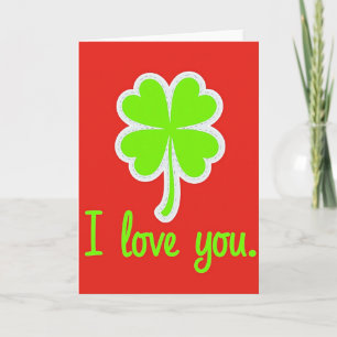 Lucky Love Vierbladige Klaverkaart Kaart