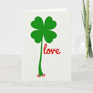 Lucky Love Vierbladige Klaverkaart Kaart