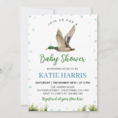 Lucky Mallard Baby shower Canard Invitation (Devant)