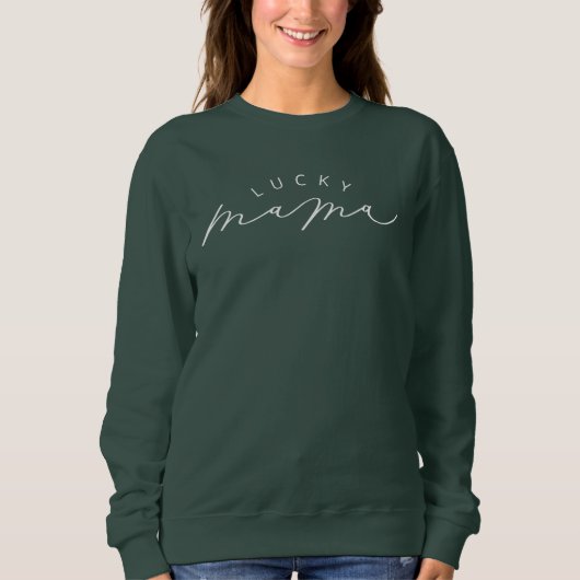 Lucky Mama Cute Script St. Patrick's Day Trui (Voorkant)