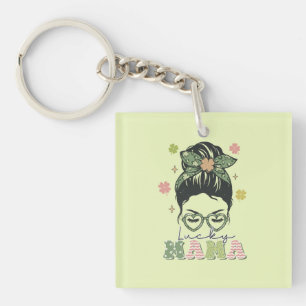 Lucky Mama - Messy Bun - Clover St. Patrick's Sleutelhanger