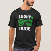 Lucky Man St Patrick's Day Sunbril met Shamro T-shirt (Voorkant)