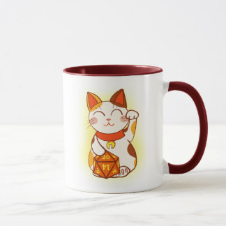 Lucky Maneki Neko D20 Dice Cat Mok