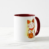 Lucky Maneki Neko D20 Dice Cat Mok (Voorkant rechts)