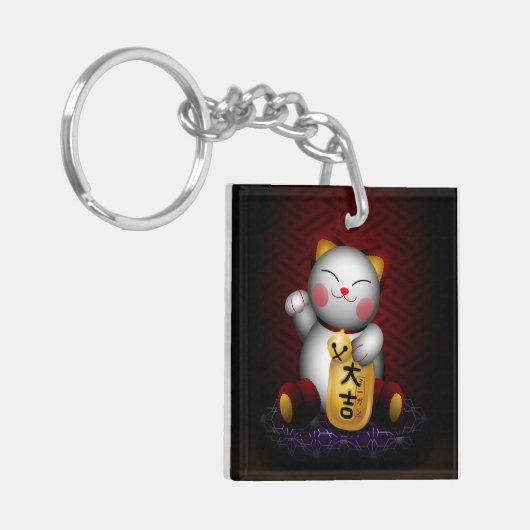 Lucky Maneki Neko Sleutelhanger (Voorkant Links)