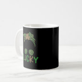 Lucky Mema Grootmoeder St Patrick's Day Mema Grand Koffiemok (Voorkant links)