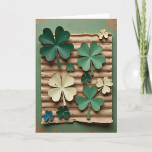 Lucky Metal Clover Kunstkaart Kaart