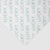 LUCKY Moderne Typografie Shamrocks Ierse Fun Tissuepapier (Detail)