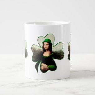 Lucky Mona Lisa St Patrick's Day Clover Jumbo Mok