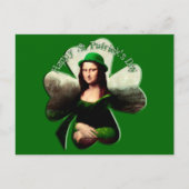 Lucky Mona Lisa St Patrick's Day Shamrock Briefkaart (Voorkant)