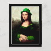 Lucky Mona Lisa St Patrick's Day Shamrock Briefkaart (Voorkant)